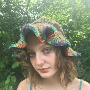 Hemp Rainbow Fairy Hat Handmade New